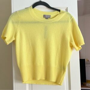 NWT jcrew yellow cashmere tee